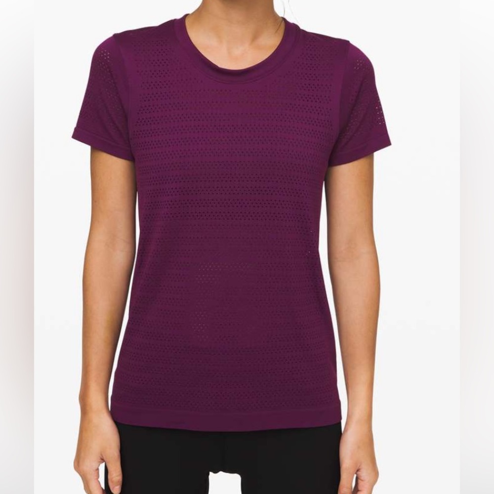 Lululemon Breeze By Short Sleeve Tee Maroon 12